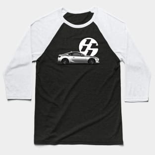 GT86 Body White on Black Baseball T-Shirt